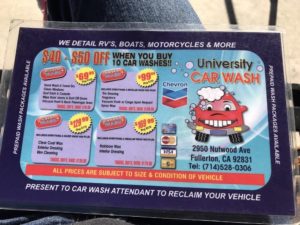 Prepaid carwash packages